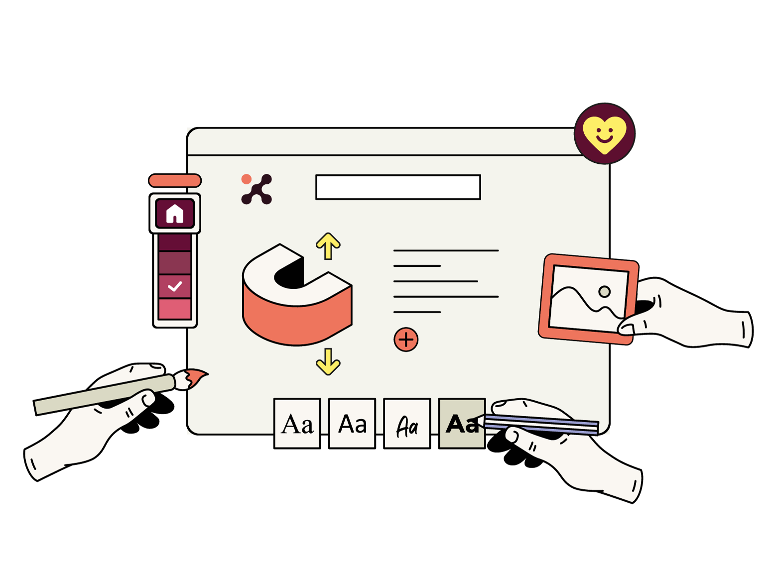 Projekt starten Eine mögliche Website bei der Umsetzung.